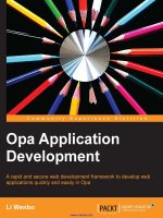 Opa application development 