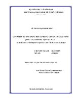 Tóm tắt luận án tiến sĩ kinh tế các nhân tố tác động đến áp dụng chuẩn mực kế toán quốc tế (IAS IFRS) tại việt nam   nghiên cứu ở phạm vi quốc gia và doanh nghiệp 