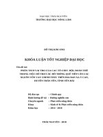 Phân tích vai trò của các tổ chức hội, đoàn thể trong việc hỗ trợ các hộ trồng quế tiếp cận các nguồn vốn vay chính thức trên địa bàn xã y can   huyện trấn yên   tỉnh yên bái 