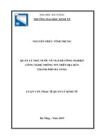 Quản lý nhà nước về ngành công nghiệp công nghệ