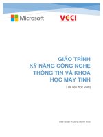 GIÁO TRÌNH KỸ NĂNG CÔNG NGHỆ THÔNG TIN VÀ KHOA HỌC MÁY TÍNH