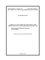 Tóm tắt luận văn tiến sĩ kinh tế nghiên cứu phát triển doanh nghiệp xã hội trong lĩnh vực du lịch cộng đồng tại việt nam 