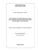 KHÓA LUẬN TỐT NGHIỆP CHUẨN HÓA CÁC NHÓM THANH AN TOÀN BẲNG PHƯƠNG PHÁP THẢ RƠI THANH TRÊN HỆ MÔ PHỎNG COSI OPR 1000