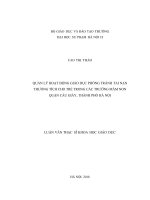 Quản lý hoạt động giáo dục phòng tránh tai nạn thương tích cho trẻ trong các trường mầm non quận cầu giấy, thành phố hà nội 