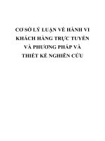 CƠ sở lý LUẬN về HÀNH VI KHÁCH HÀNG TRỰC TUYẾN và PHƯƠNG PHÁP và THIẾT kế NGHIÊN cứu