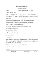 Giáo án Tiếng Việt 4 tuần 20 bài: Luyện từ và câu  Luyên tập về câu Ai làm gì?