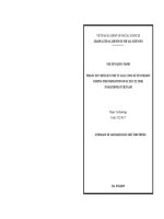 Các di tích tiền óc eo ở vùng tứ giác long xuyên trong quá trình hình thành văn hóa óc eo ở miền tây nam bộ tt tiếng anh