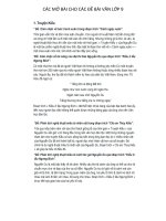 Các mở bài cho các đề bài văn lớp 9