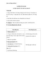 Giáo án Tiếng Việt 4 tuần 20 bài: Luyện từ và câu  Luyên tập về câu Ai làm gì?