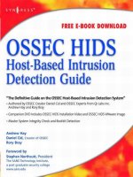 Syngress OSSEC HIDS host based intrusion detection guide feb 2008 ISBN 159749240x pdf 