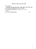 SÁNG KIẾN dạy học chủ đề tích hợp   ngữ văn 6