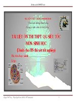 TÀI LIỆU ôn THI THPTQG môn SINH học SIÊU tốc (dành cho HS thi xét TN)