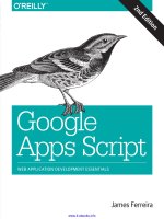 Google apps script, 2nd edition 
