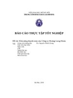 Đề tài khả năng thanh toán của công ty hoàng long hoàn vũ