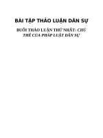 BÀI tập THẢO LUẬN dân sự 1