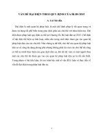 Tiểu luận dân sự  Vấn đề đại diện