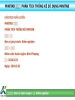 MINITAB  phân tích thống kê dữ liệu