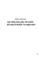 Vai trò của các tổ chức xã hội đối với phát triển và quản lý xã hội phần 2 