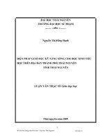 Biện pháp giáo dục kỹ năng sống cho học sinh tiểu học trên địa bàn thành phố thái nguyên đã chuyển đổi 