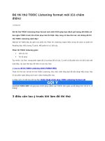 Đề thi thử TOEIC listening format mới