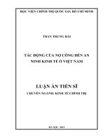 Tác động của nợ công đến an ninh kinh tế ở việt nam