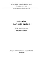 Giáo trình bào mặt phẳng (NXB hà nội 2008)   nguyễn văn quốc, 88 trang 