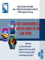 slide báo cáo bài tập nhóm thông kê kinh tế trong kinh doanh
