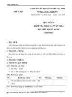 Quy trình kiểm tra vệ sinh van điếu khiển rơ mooc