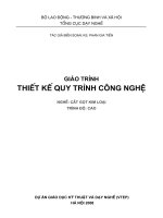 Giáo trình thiết kế quy trình công nghệ (NXB hà nội 2008)   phan gia tiến, 120 trang 