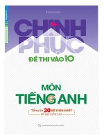 Chinh phục đề thi vào lớp 10 .Tiếng anh