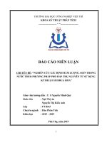 NGHIÊN CỨU XÁC ĐỊNH HÀM LƯỢNG ASEN TRONG NƯỚC THEO PHƯƠNG PHÁP PHỔ HẤP THỤ NGUYÊN TỬ SỬ DỤNG