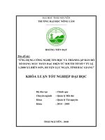 Ứng dụng công nghệ tin học và thành lập bản đồ số bằng máy toàn đạc điện tử south tờ số 7 tỷ lệ 1 2000 xã biên sơn   huyện lục ngạn   tỉnh bắc giang 