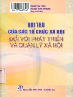 Vai trò của các tổ chức xã hội đối với phát triển và quản lý xã hội phần 1 