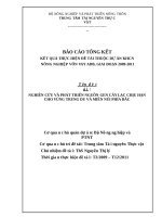 Nghiên cứu và phát triển nguồn gen cây lạc chịu hạn cho vùng trung du và miền núi phía bắc 