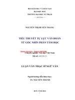 Tiểu thuyết tự lực văn đoàn từ góc nhìn phân tâm học  (tt) 