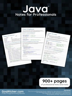 Java notes for professionals