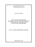 Quản lý hoạt động chăm sóc học sinh bán trú ở các trường phổ thông dân tộc bán trú trung học cơ sở huyện Nậm Pồ, tỉnh Điện Biên (Luận văn thạc sĩ)