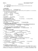 ôn tập học kì 2 tiếng anh 10 thí điểm