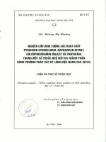 Nghiên cứu định lượng các hoạt chất pyridoxin hydroclorid naphazolinnitrat chlorpheniramin maleat và phanthenol trong một số thuốc nhỏ mắt đa thành phần bằng phương pháp sắc ký lỏng hiệu năng cao 