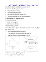 Một số kỹ thuật dạy học tích cực