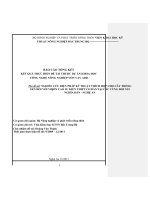 Nghiên cứu biện pháp kỹ thuật thích hợp cho cây trồng xen đối với vườn cao su kiến thiết cơ bản tại các vùng đồi núi nghĩa đàn   nghệ an 