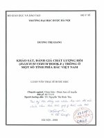 Khảo sát, đánh giá chất lượng hồi (illicium verrum hook  f ) trồng ở một số tỉnh phía bắc 