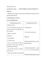 Giáo án Tiếng Việt 4 tuần 21 bài: Luyện từ và câu  Vị ngữ trong câu kể Ai thế nào?