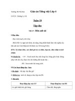 Giáo án Tiếng Việt 4 tuần 19 bài: Tập đọc  Bốn anh tài