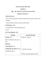 Giáo án Tiếng Việt 4 tuần 21 bài: Chính tả Nhớ  Viết Chuyện cổ tích về loài người. Phân biệt r, d, gi; dấu hỏi, dấu ngã