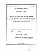 Đánh giá độ ổn định về thành phần hóa học của vaccin viêm gan b và vaccin viêm não nhật bản sản xuất tại công ty vaccin và sinh phẩm số i (viện vệ sinh dich tễ) 