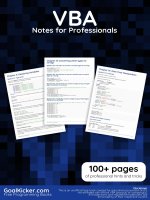 VBA notes for professionals 