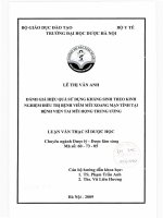 Đánh giá hiệu quả sử dụng kháng sinh theo kinh nghiệm điều trị bệnh viêm mũi xoang mãn tính tại bệnh viện tai mũi họng trung ương 