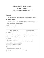 Giáo án Tiếng Việt 4 tuần 19 bài: Luyện từ và câu  Chủ ngữ trong câu kể Ai làm gì?