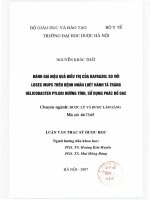 Đánh giá hiệu quả điều trị của dafrazol so với losec mups trên bệnh nhân loét hành tá tràng helicobacter pylori dương tính, sử dụng phác đồ OAC 
